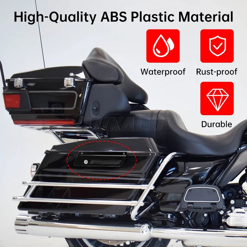 Motorcycle Black Accessories Saddlebag Latch Covers For Harley Touring Electra Street Glide Road King FLH FLT FLHR FLTR 93-13