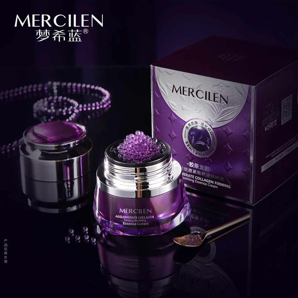 Gentian Root Collagen Firming Soothing Essence Face Cream Delicate Firming Balanced Skin Reduce Wrinkles Skincare Products