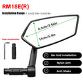 RBRL Bike Mirror Anti-shake Bicycle Side Mirror Durable 360 Rotatable Extended Rearview Mirrors for MTB Electric Bike