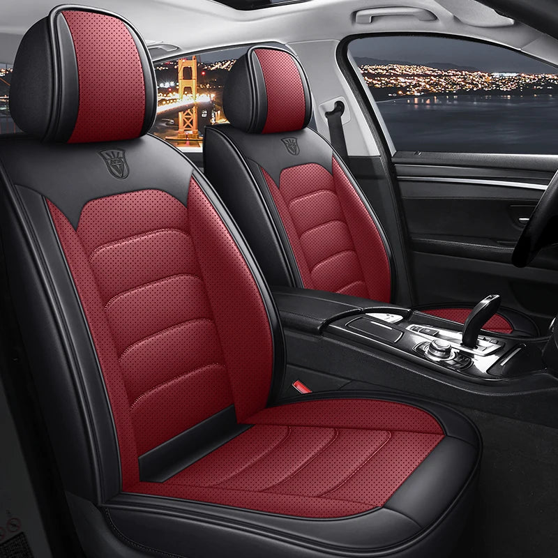 Car Seat Cover Premium Waterproof Faux Leather Cushion Universal Accessories Fit SUV Truck Sedan Automotive Vehicle