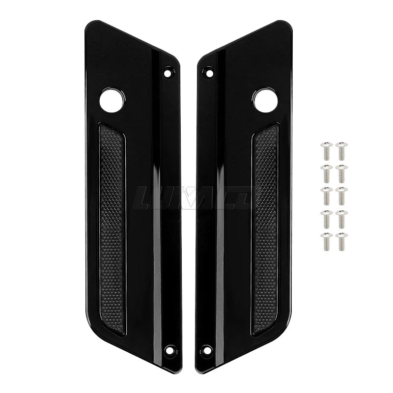 Motorcycle Black Accessories Saddlebag Latch Covers For Harley Touring Electra Street Glide Road King FLH FLT FLHR FLTR 93-13