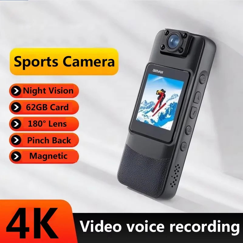 Sports Camera 4k With Screen High-definition Sports Camera Cycling Law Enforcement Recorder Wifi Recorder Recording Pen