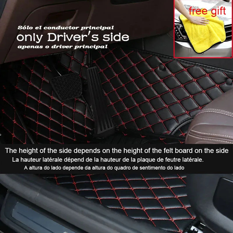 Luxury Leather Car Floor Mats for Hyundai Sonata DN8 MK8 2020-2022 – Full Set