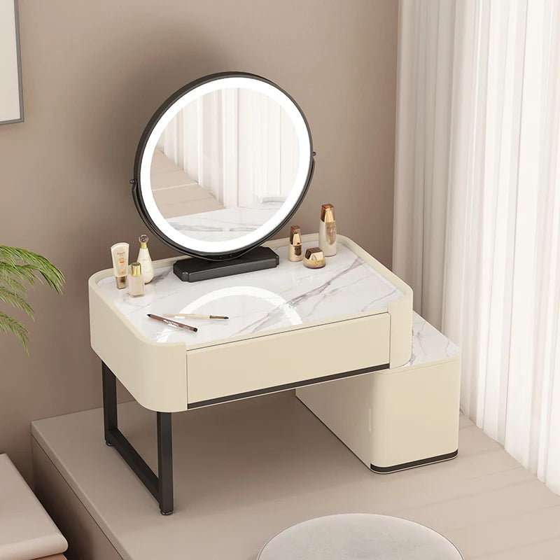 Luxury Dressing Table with Mirror – Makeup Organiser & Storage Shelf