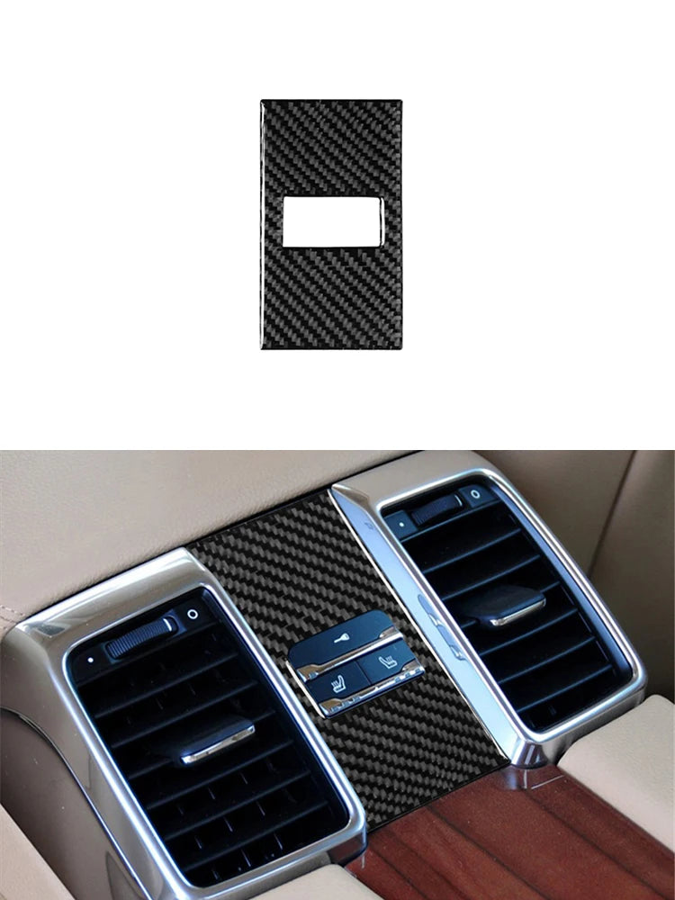 Car Interior Accessories For Porsche Panamera 2010 2011 2012 2013 2014 2015 2016 Carbon Fiber Rear Seat Adjustment Stickers