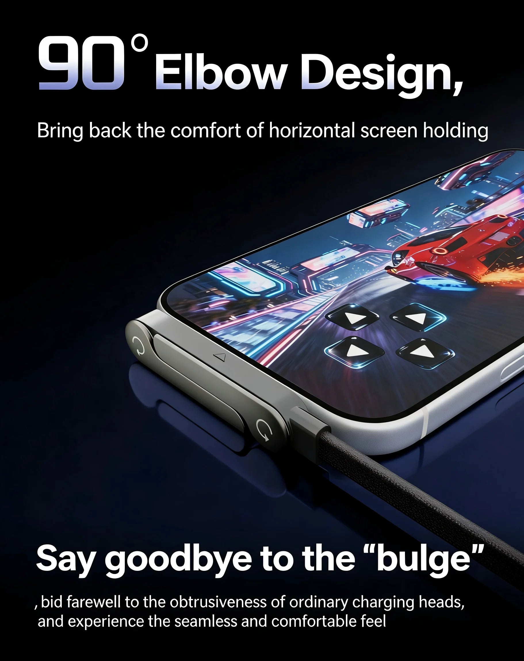 2-in-1 USB-C 240W Fast Charging Cable with Foldable Phone Holder Stand