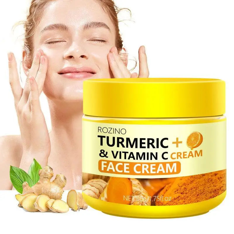 Turmeric & Lemon Skincare Series – Soap, Cleansing Pad, Face Cream & Serum for All Skin Types
