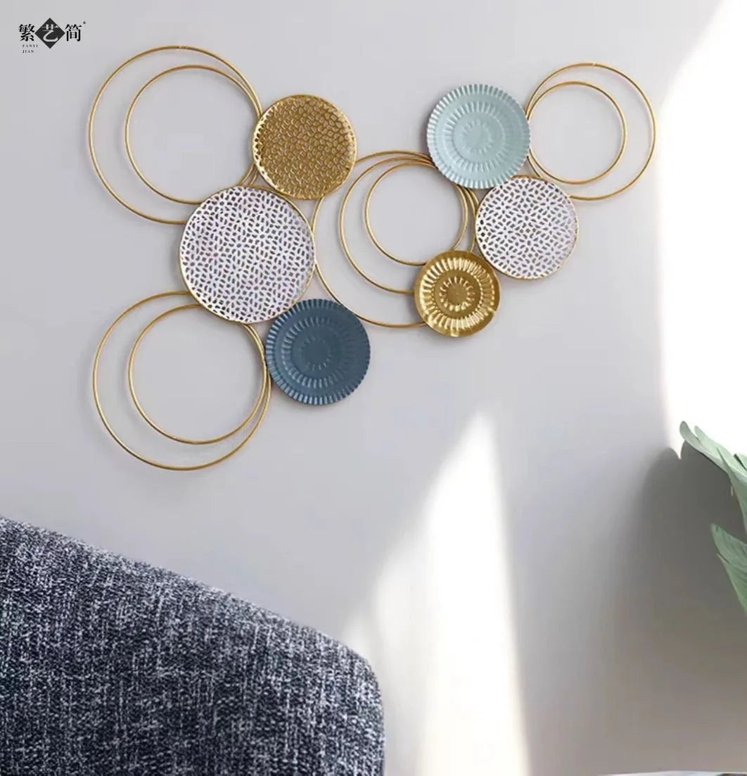 Modern Luxury Wall Decorations for Living Room, Simple Hanging for Sofa Background, Bedroom Iron Decor, Large Wall Accessories