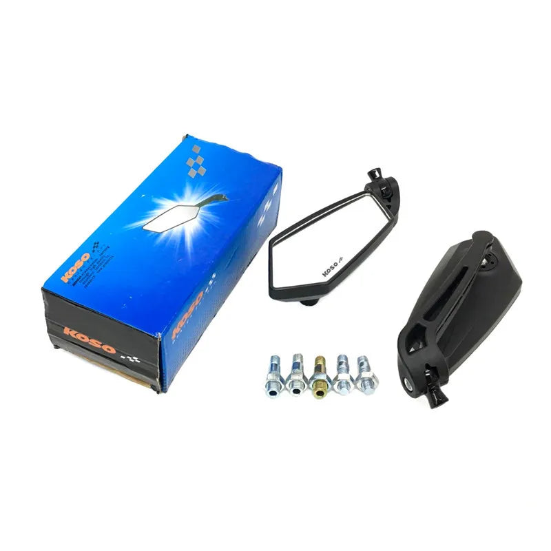 Motorcycle Universal 8mm 10mm KOSO Mirror Scooter E-Bike Cafe Racer Retro Rearview Mirrors Electrombile HD Vision Side Mirror