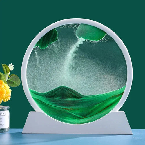 Deep Sea 3D Sand Art Frame – Liquid Motion Sensory Ornament | Home & Office Decor