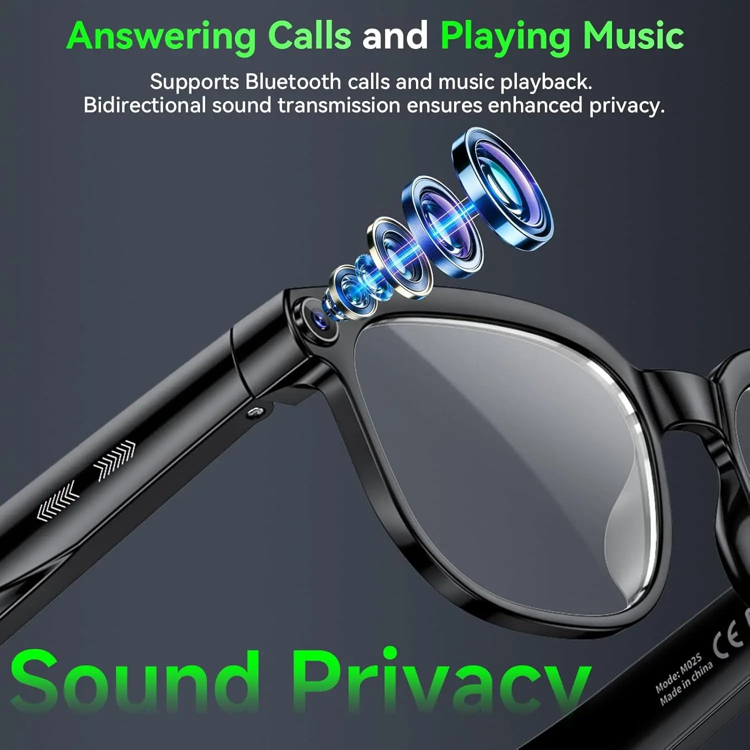 GUHUAVMI M02S Smart Camera Glasses – 800W 8MP HD, 1080P Video, WiFi 5G/4G, Bluetooth 5.3, ChatGPT, AI Translator, IP65