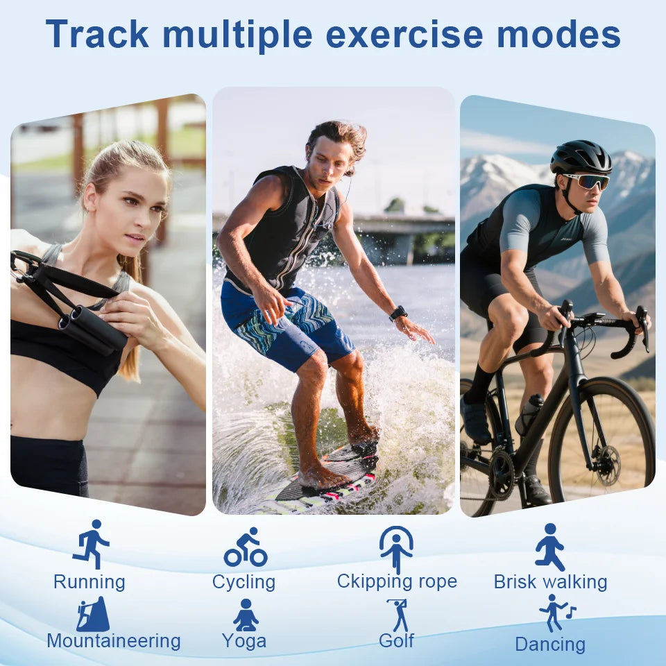 Smart Ring – Health Monitor, Sleep & Sports Fitness Tracker | 5ATM Waterproof