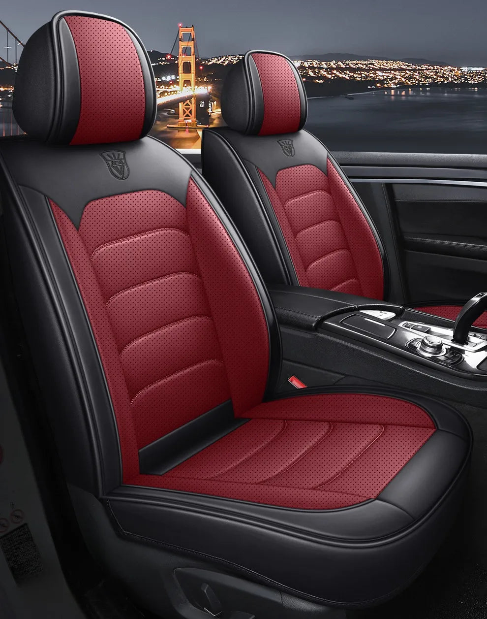 Car Seat Cover Premium Waterproof Faux Leather Cushion Universal Accessories Fit SUV Truck Sedan Automotive Vehicle