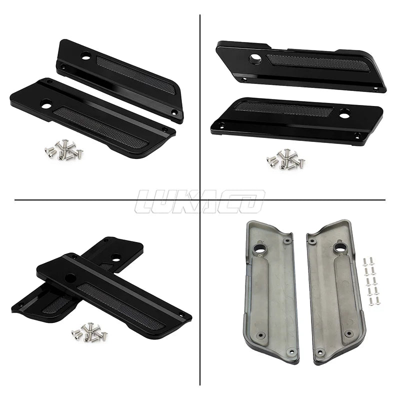 Motorcycle Black Accessories Saddlebag Latch Covers For Harley Touring Electra Street Glide Road King FLH FLT FLHR FLTR 93-13