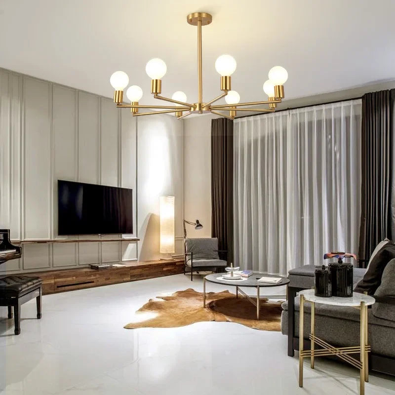 Modern E27 Ceiling Chandelier – Home Lighting for Living Room, Bedroom & Balcony