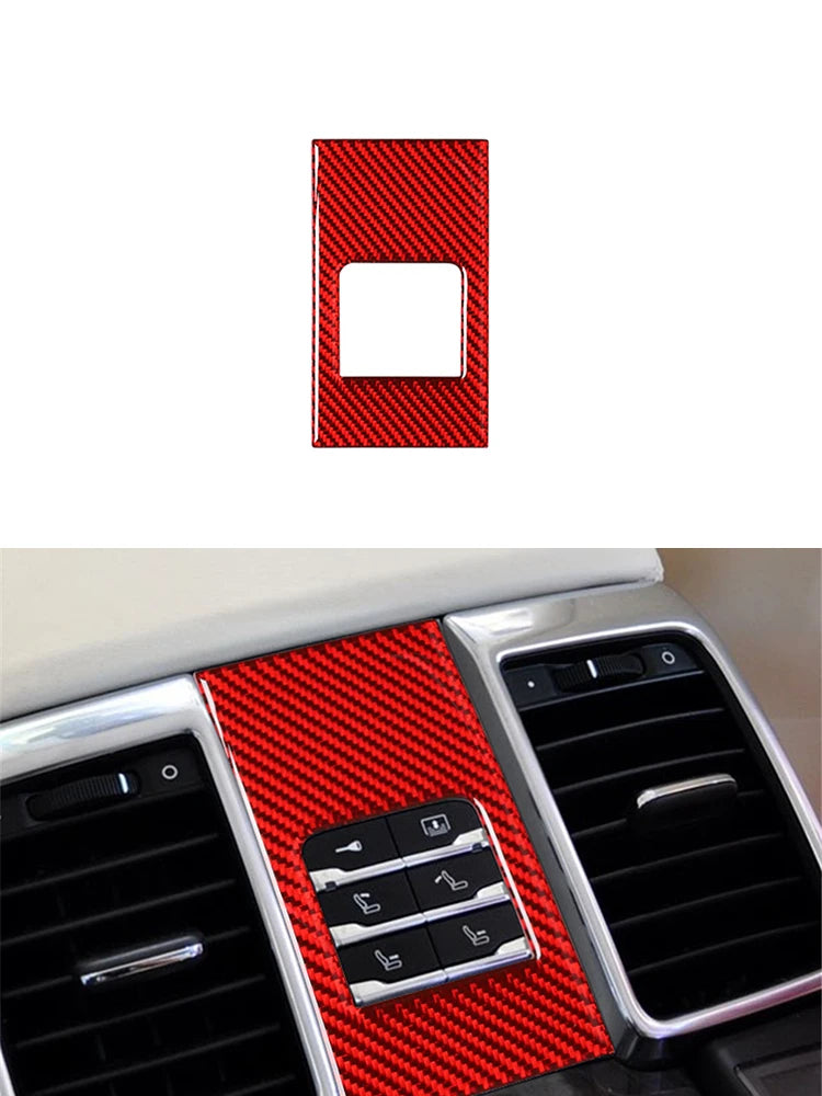 Car Interior Accessories For Porsche Panamera 2010 2011 2012 2013 2014 2015 2016 Carbon Fiber Rear Seat Adjustment Stickers