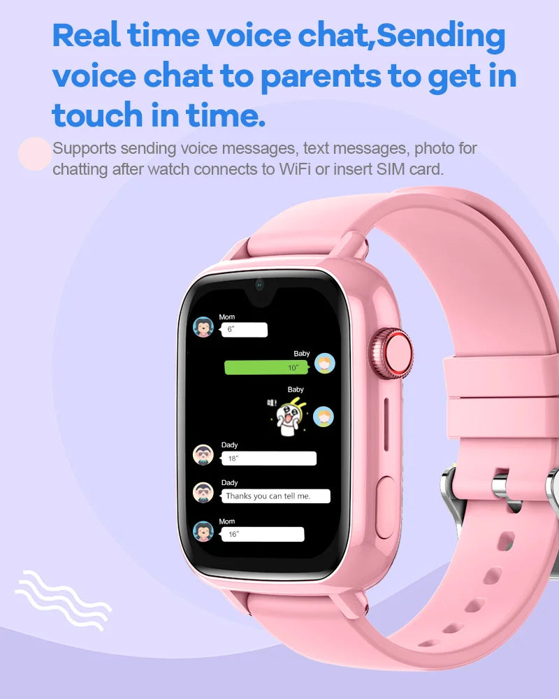 4G Kids Smart Watch – GPS, Video Call, SOS, Camera & Location Tracker