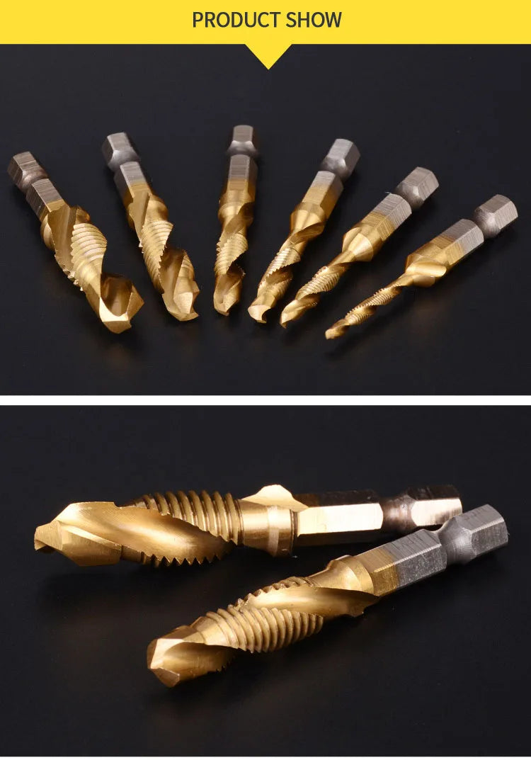 Drill & Tap Set – M3–M10 Hex Shank, HSS Thread Bits