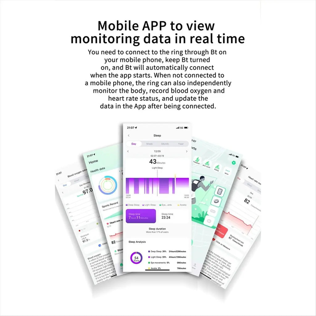 R6 Smart Ring – Health Monitoring, IP68 & 5ATM Waterproof | Multi-Sport | Couple Rings