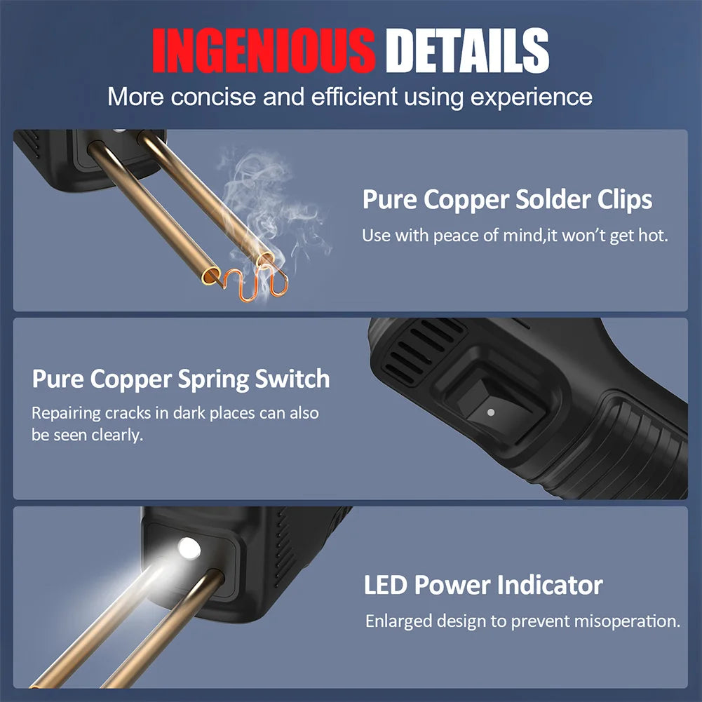 300W Plastic Welding Gun – 200 Staples Included, Car Bumper Repair