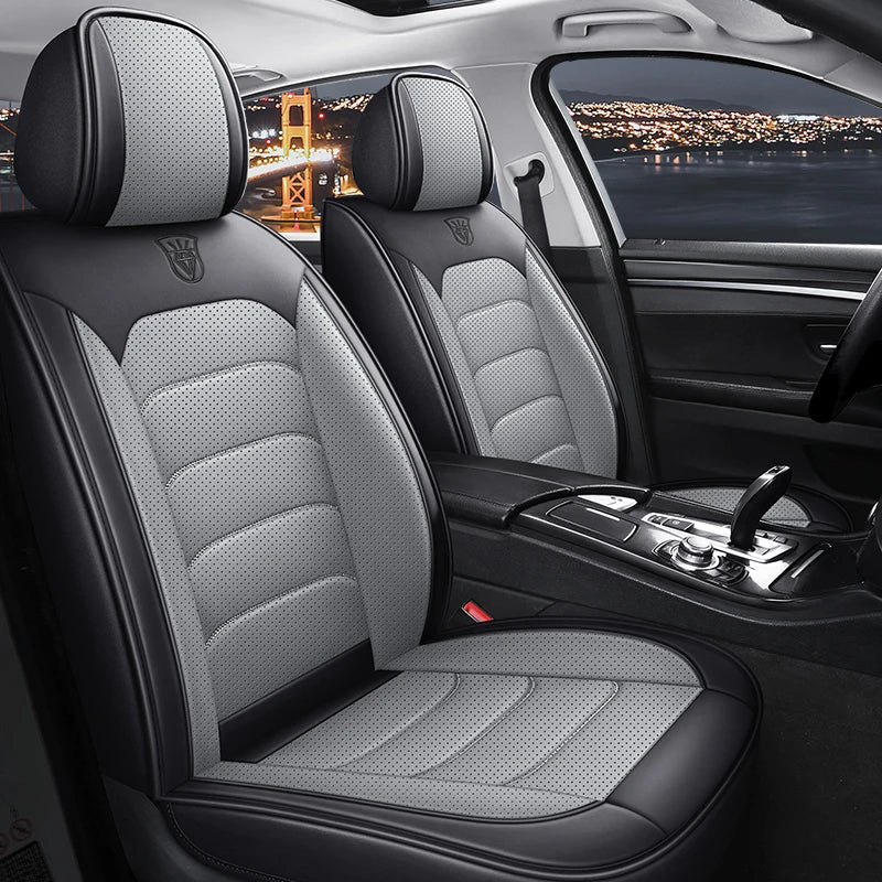 Car Seat Cover Premium Waterproof Faux Leather Cushion Universal Accessories Fit SUV Truck Sedan Automotive Vehicle