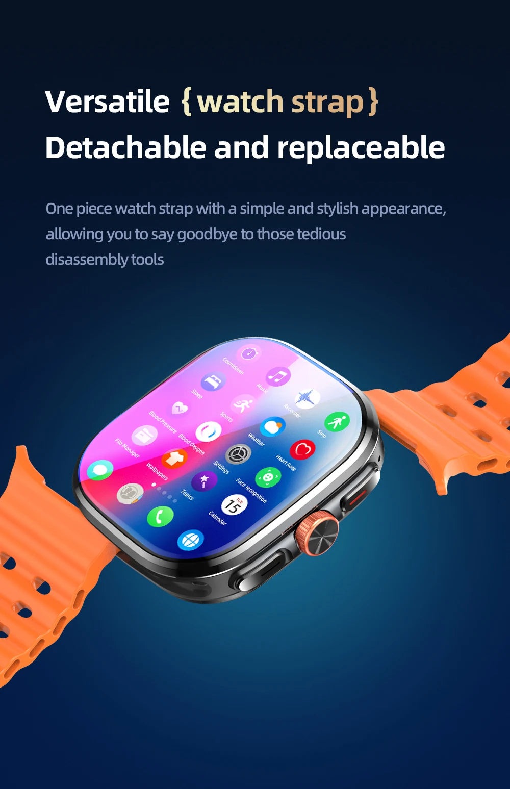 New Smartwatch 5G LTE  Android 13.0 2.29'' AMOLED Display Smart Watch With 800W Pull-out Camera Face/Fingerprint Unlock Sim Card