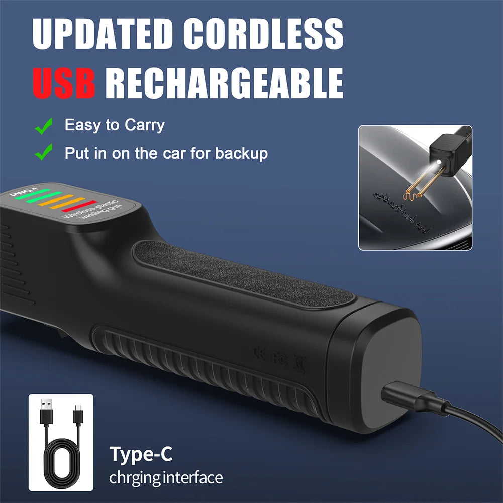 300W Plastic Welding Gun – 200 Staples Included, Car Bumper Repair