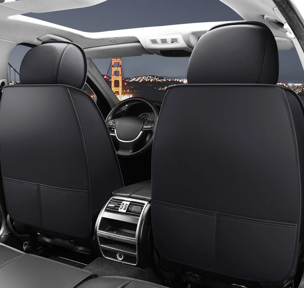 Car Seat Cover Premium Waterproof Faux Leather Cushion Universal Accessories Fit SUV Truck Sedan Automotive Vehicle