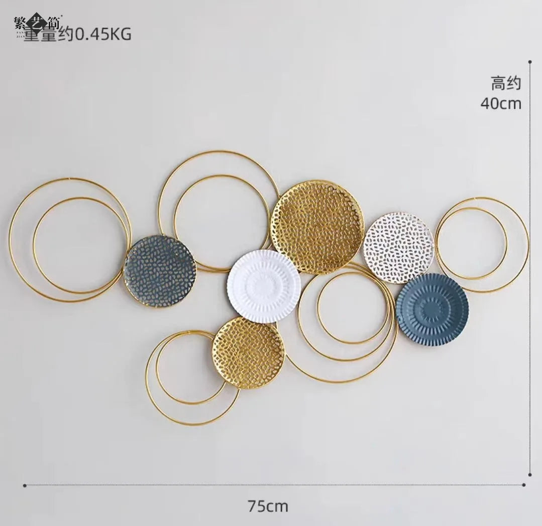 Modern Luxury Wall Decorations for Living Room, Simple Hanging for Sofa Background, Bedroom Iron Decor, Large Wall Accessories