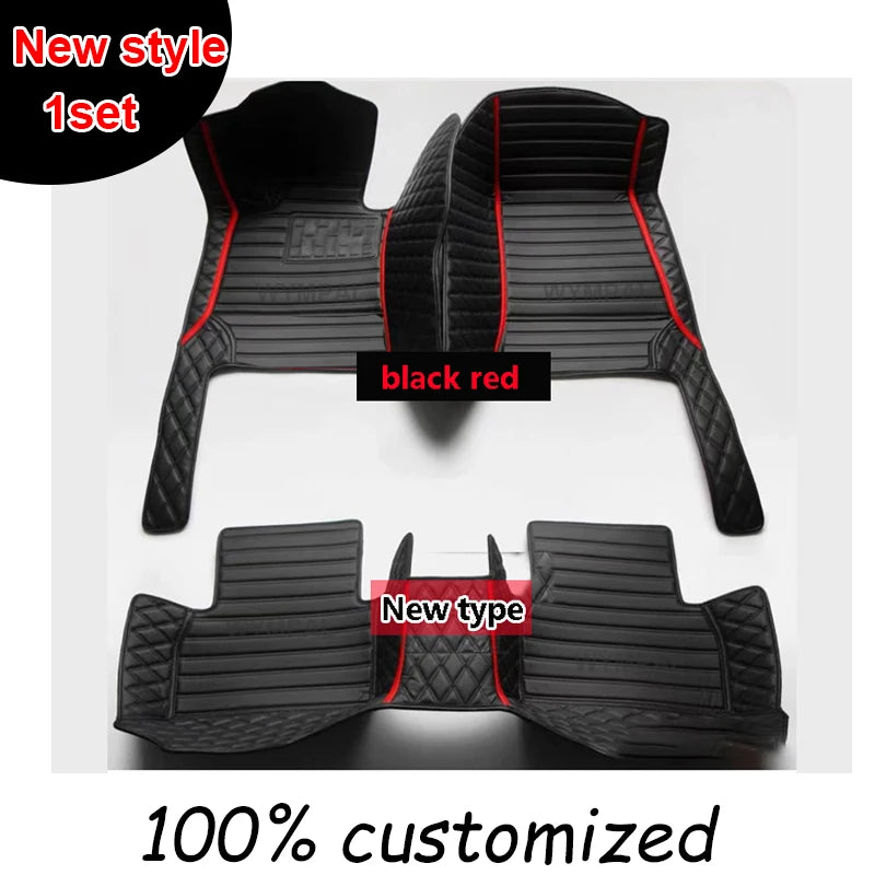 Custom Luxury Leather Car Floor Mats for Hyundai Grand i10 2020-2023 – Full Coverage