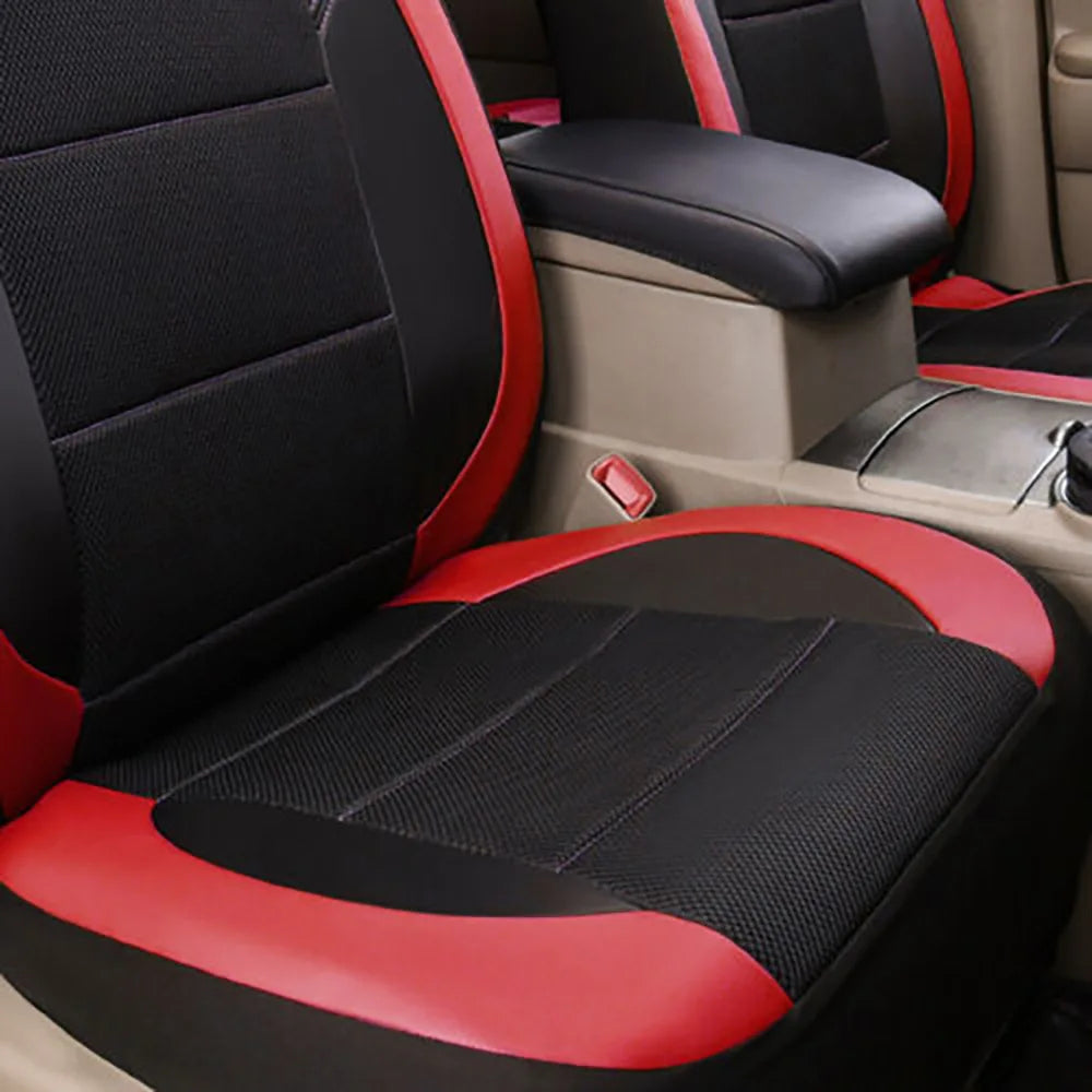 9 Pieces/set Car Seat Cover Car Leather Breathable Fabric Universal Pu Leather Car Seat Cushion Front And Rear Seat Full Protect