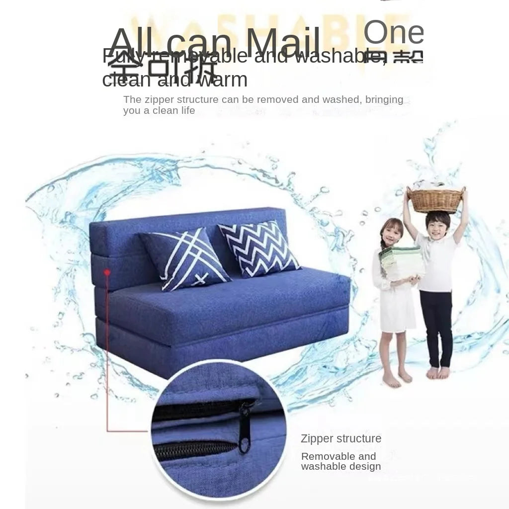 Folding Sofa Bed – Dual-Purpose Lazy Sofa with Anti-Fall Pad for Living Room & Bedroom
