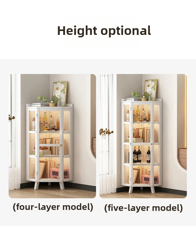 Corner Storage Cabinet – Triangle Wall & Floor Locker for Living Room & Bedroom