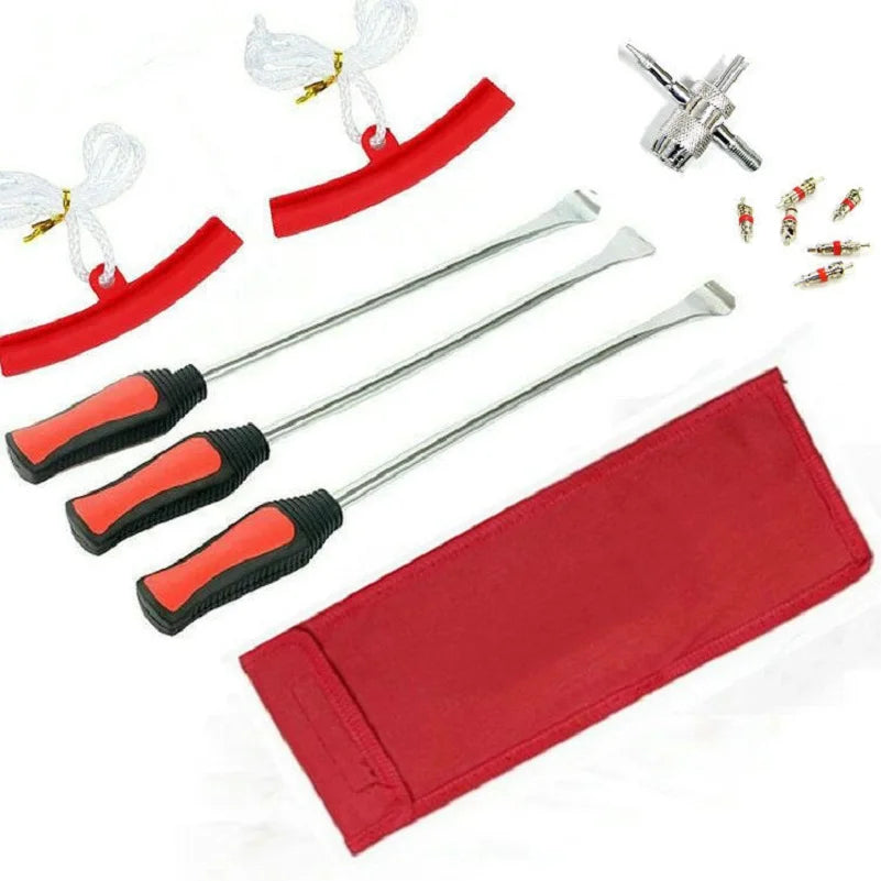 Tire Changing Set Auto Spoon Tire Kit Changing Lever Tools Heavy Duty Motorcycle Bike Car Rim Protector Tire Repair Tool 375mm