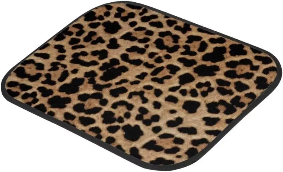 Leopard Print 4pcs or 2pcs  All-Weather Car Mats - Front & Rear Universal Fit for SUVs, Limos & Trucks - Unisex Design