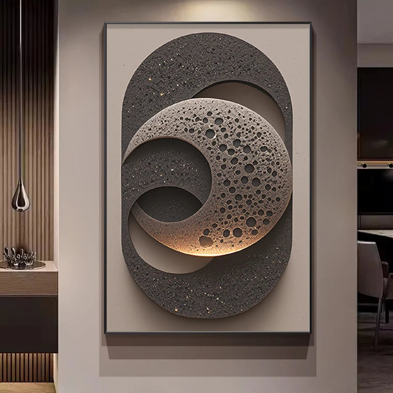 Luxury LED Wall Lamp with Mural – Modern Corridor, Foyer & Living Room Hanging Light