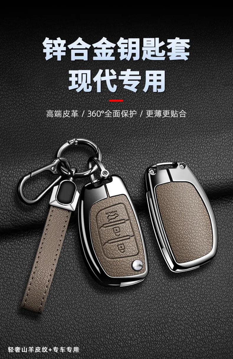 Car Accessories Key Case Cover Holder For Hyundai Creta I20 Tucson Elantra Santa fe 2016 2017 2018 Flip Key Protective