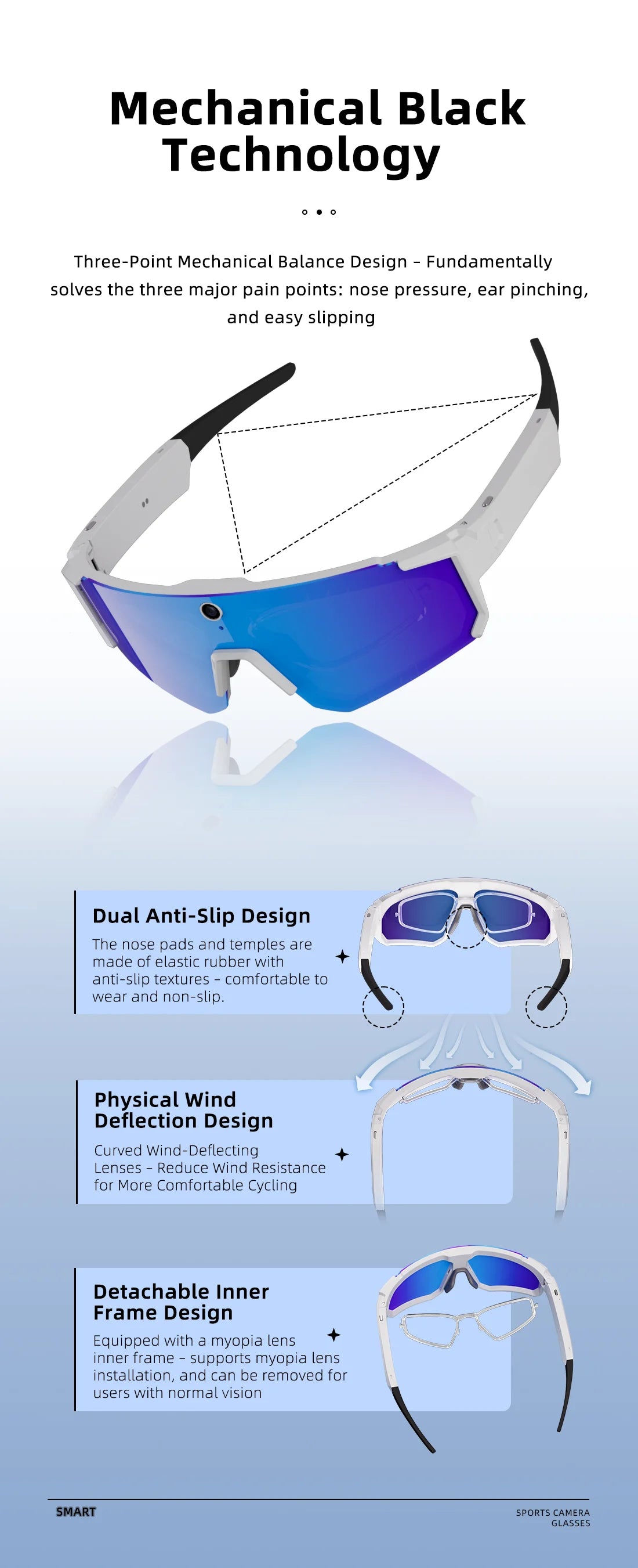 2026 Smart Glasses Men – 800W HD Photo & Video, Bluetooth Call, AI Translation, Anti-Glare