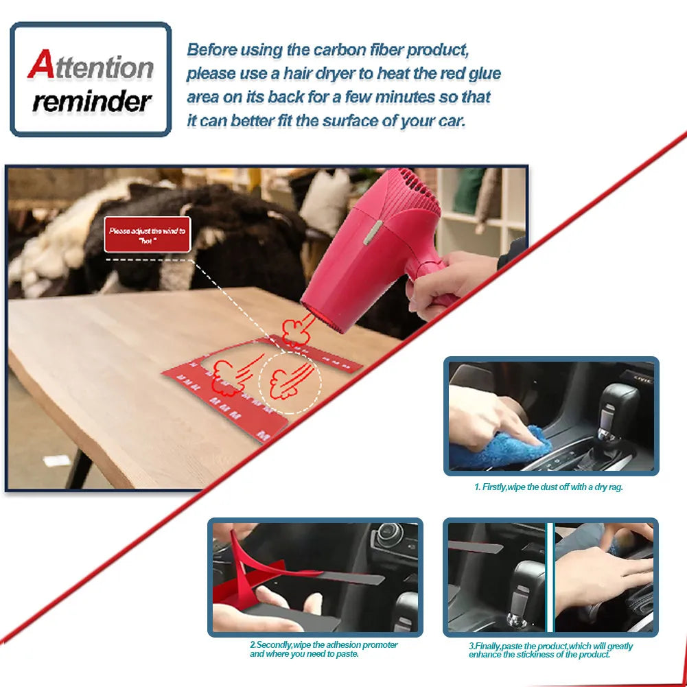 Car Interior Accessories For Porsche Panamera 2010 2011 2012 2013 2014 2015 2016 Carbon Fiber Rear Seat Adjustment Stickers