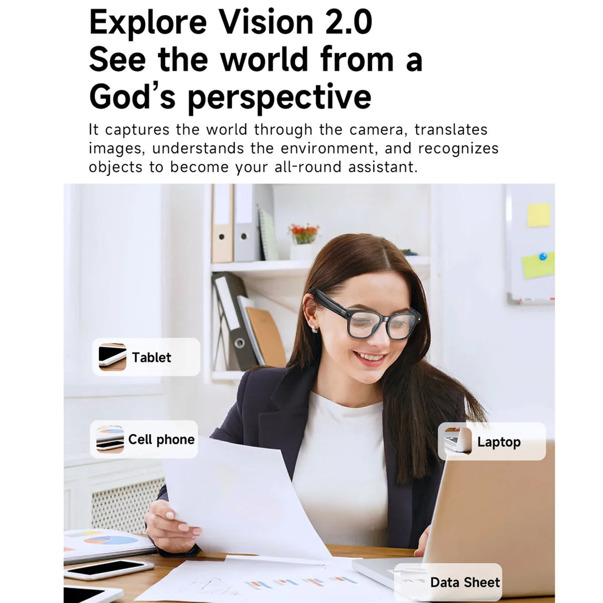 Smart Video Glasses – Myopia Prescription, Anti-Shake Recording, WiFi & Bluetooth