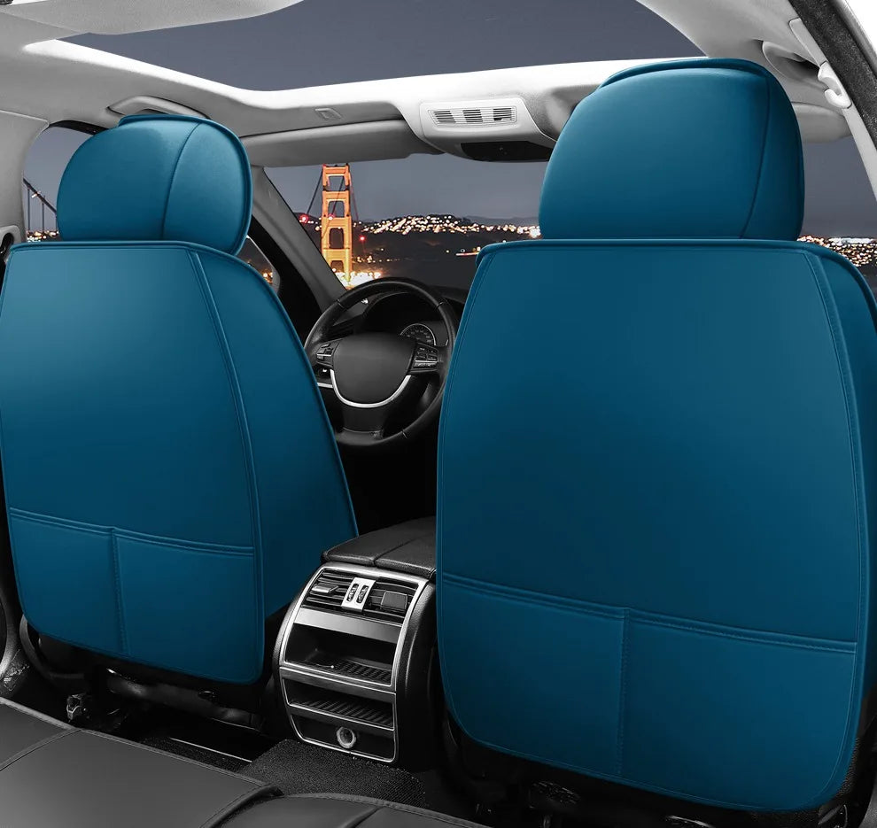 Car Seat Cover Premium Waterproof Faux Leather Cushion Universal Accessories Fit SUV Truck Sedan Automotive Vehicle