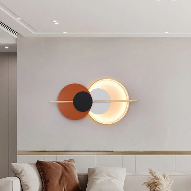 Luxury Circular Wall Lamp – Nordic Atmosphere Light for Living Room & Bedroom