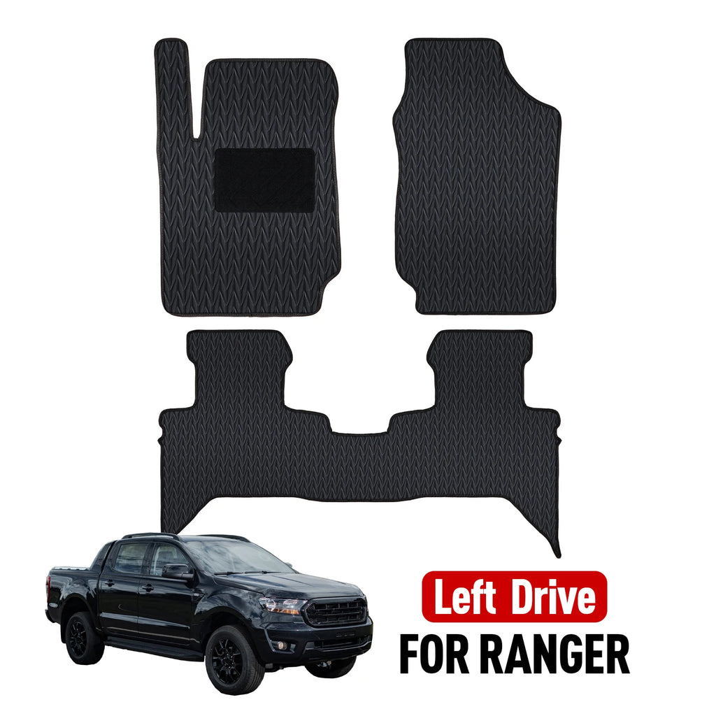 Custom Waterproof Car Floor Mats for Ford Ranger 2019-2022 – Non-Slip Front & Rear Cargo Liner