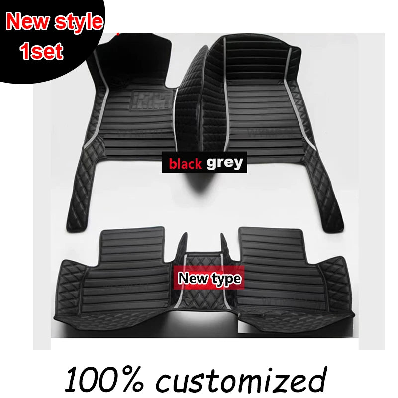 Custom Luxury Leather Car Floor Mats for Hyundai Grand i10 2020-2023 – Full Coverage
