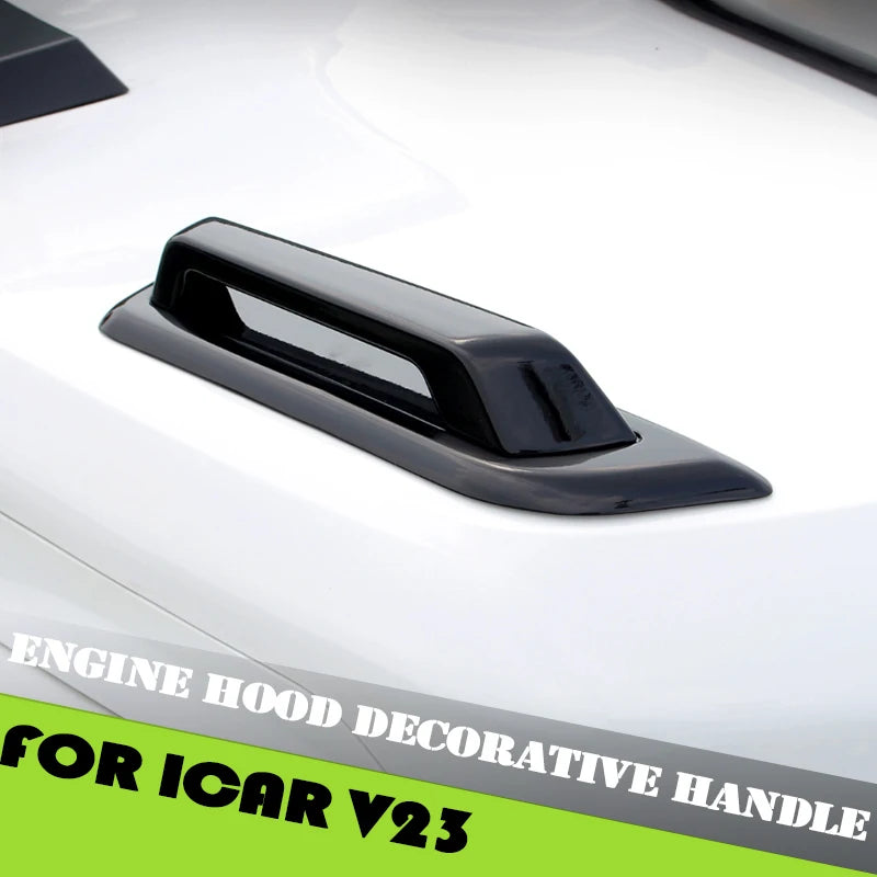 Car Rainforest Line Hood Handle Fit for Chery ICAR V23 Modified Auto Hood Decoration Handle Car Exterior Accessories