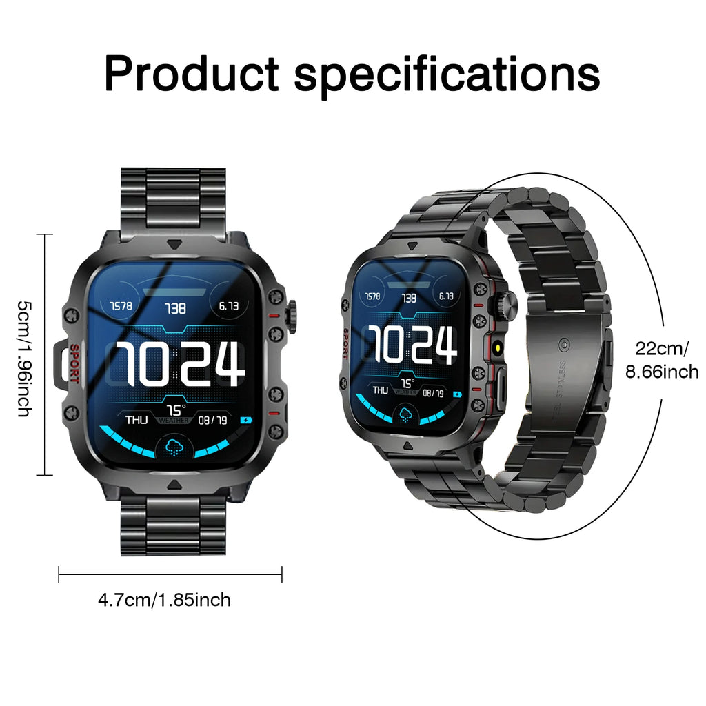 Smart Watch with LED Light – Wireless Calls, Multi-Sport Modes & Custom Wallpaper