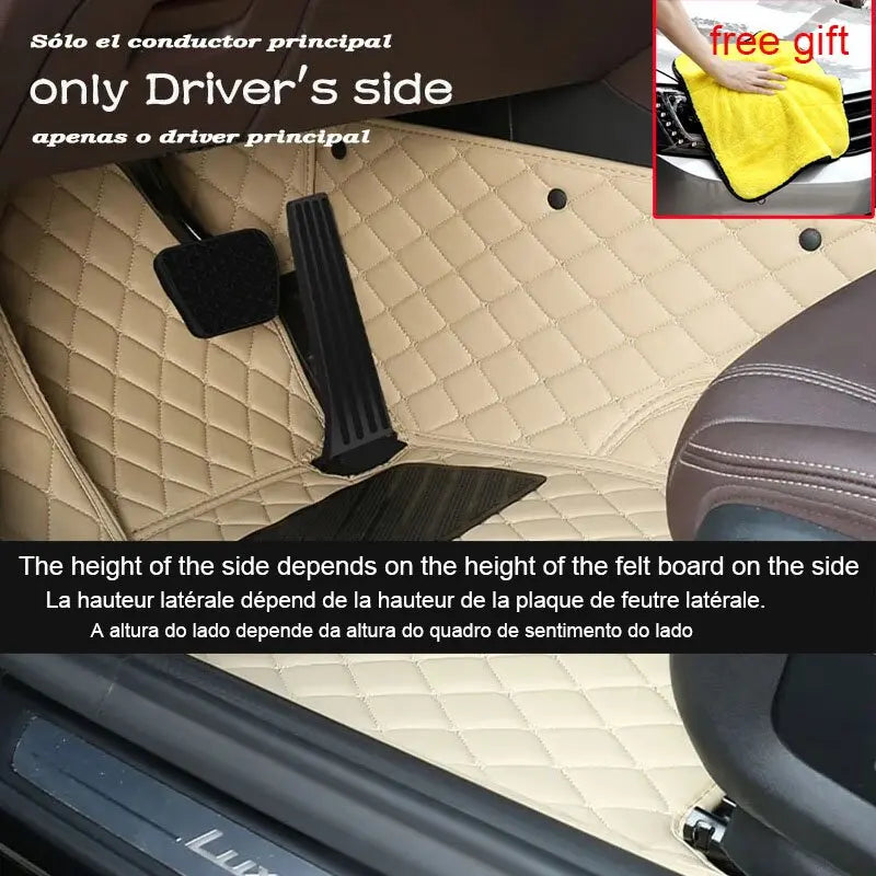 Luxury Leather Car Floor Mats for Hyundai Sonata DN8 MK8 2020-2022 – Full Set