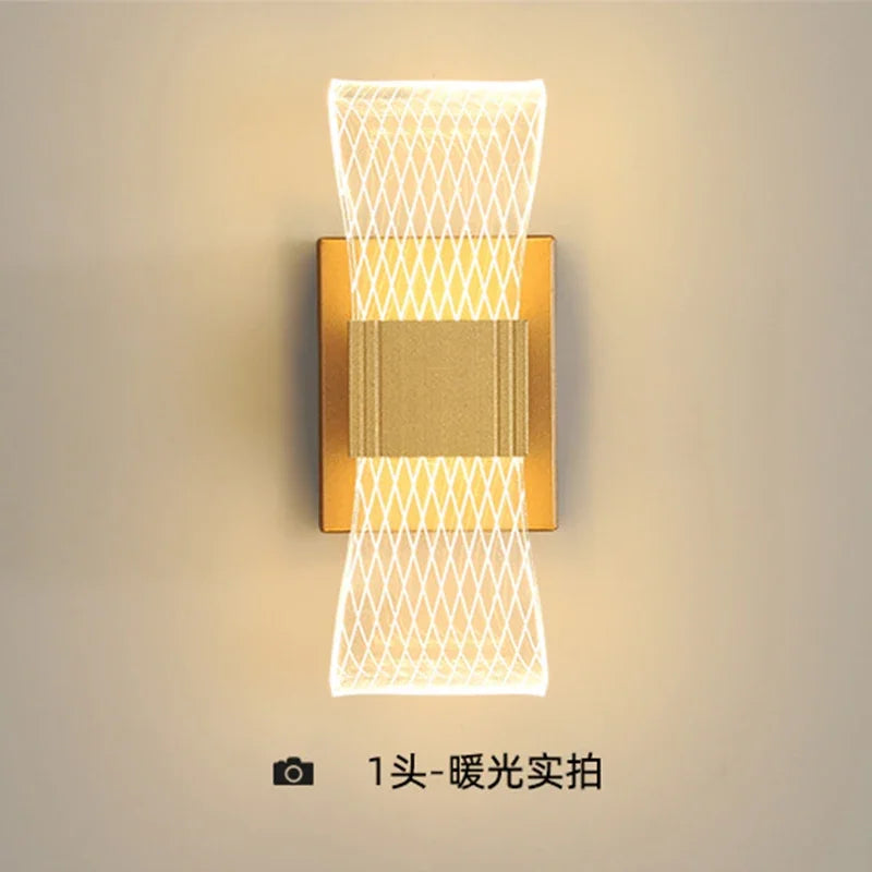 Nordic Luxury Aluminium LED Wall Lamp – Modern Bedside & Living Room Light