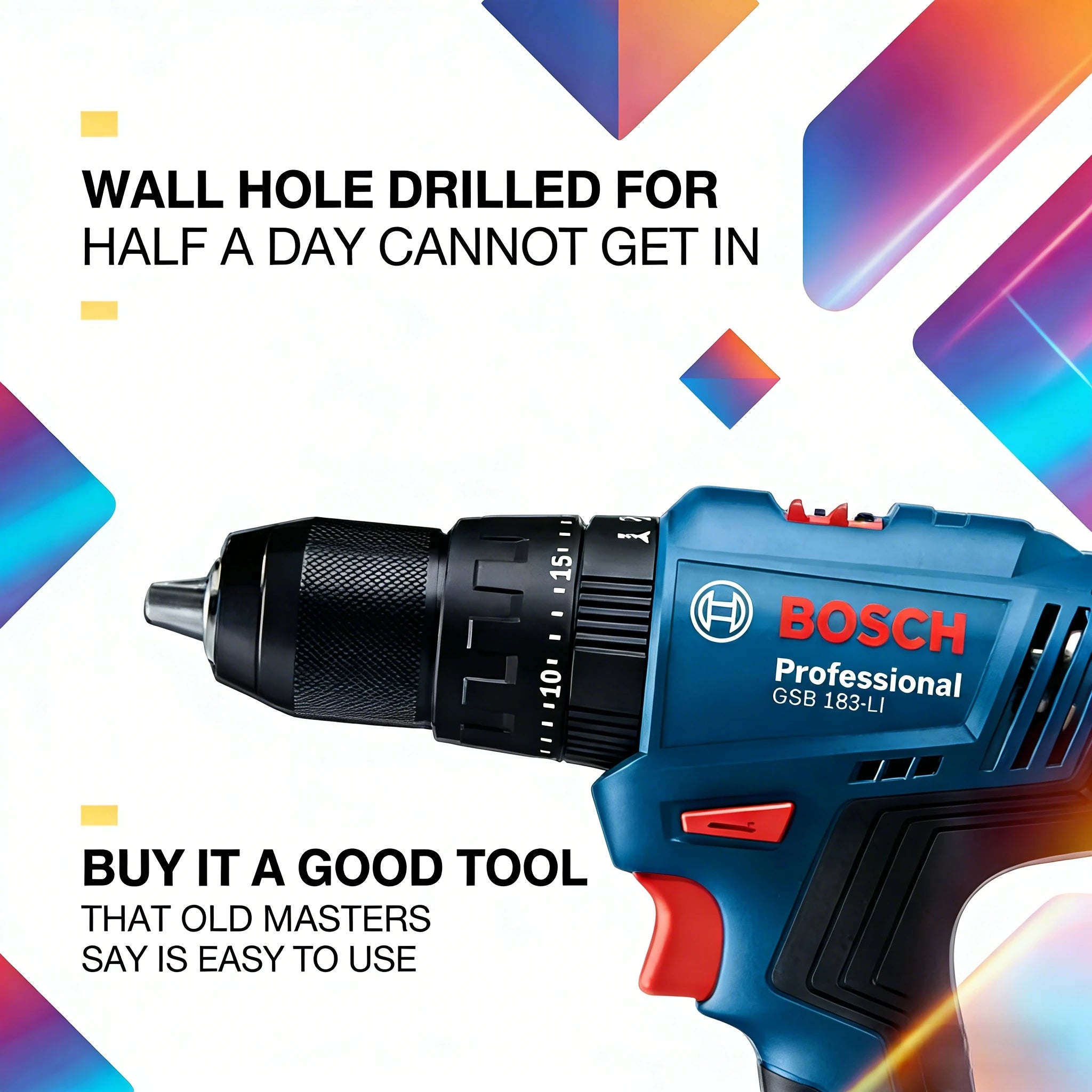 Bosch GSB183-LI Cordless Brushless Impact Drill – 56Nm