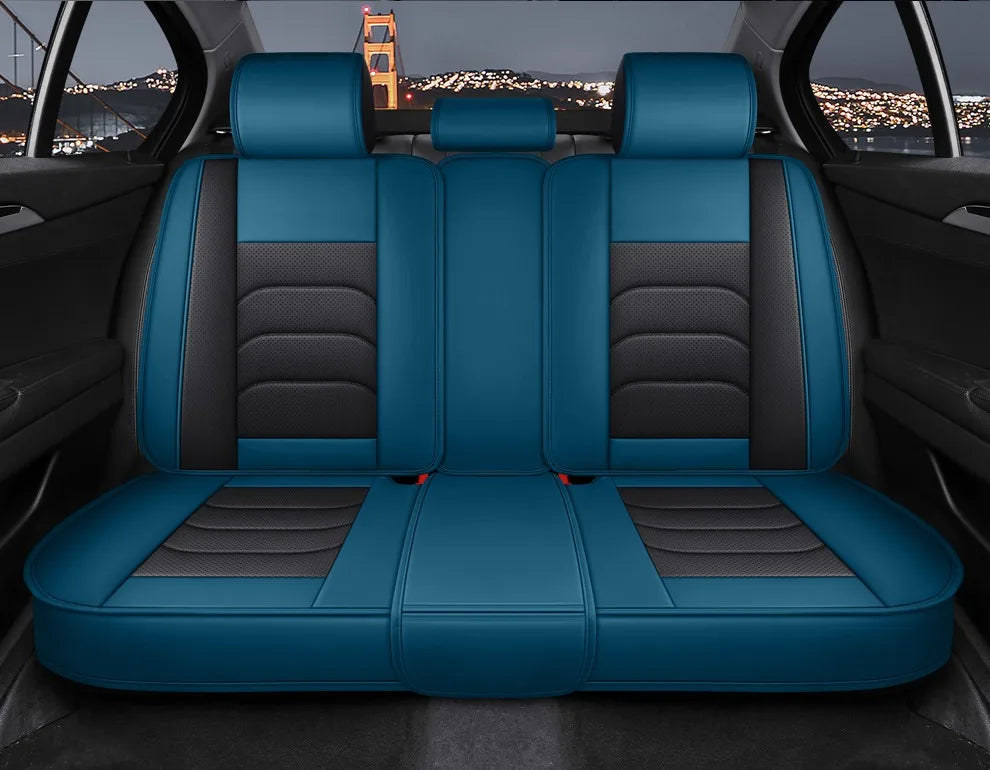 Car Seat Cover Premium Waterproof Faux Leather Cushion Universal Accessories Fit SUV Truck Sedan Automotive Vehicle